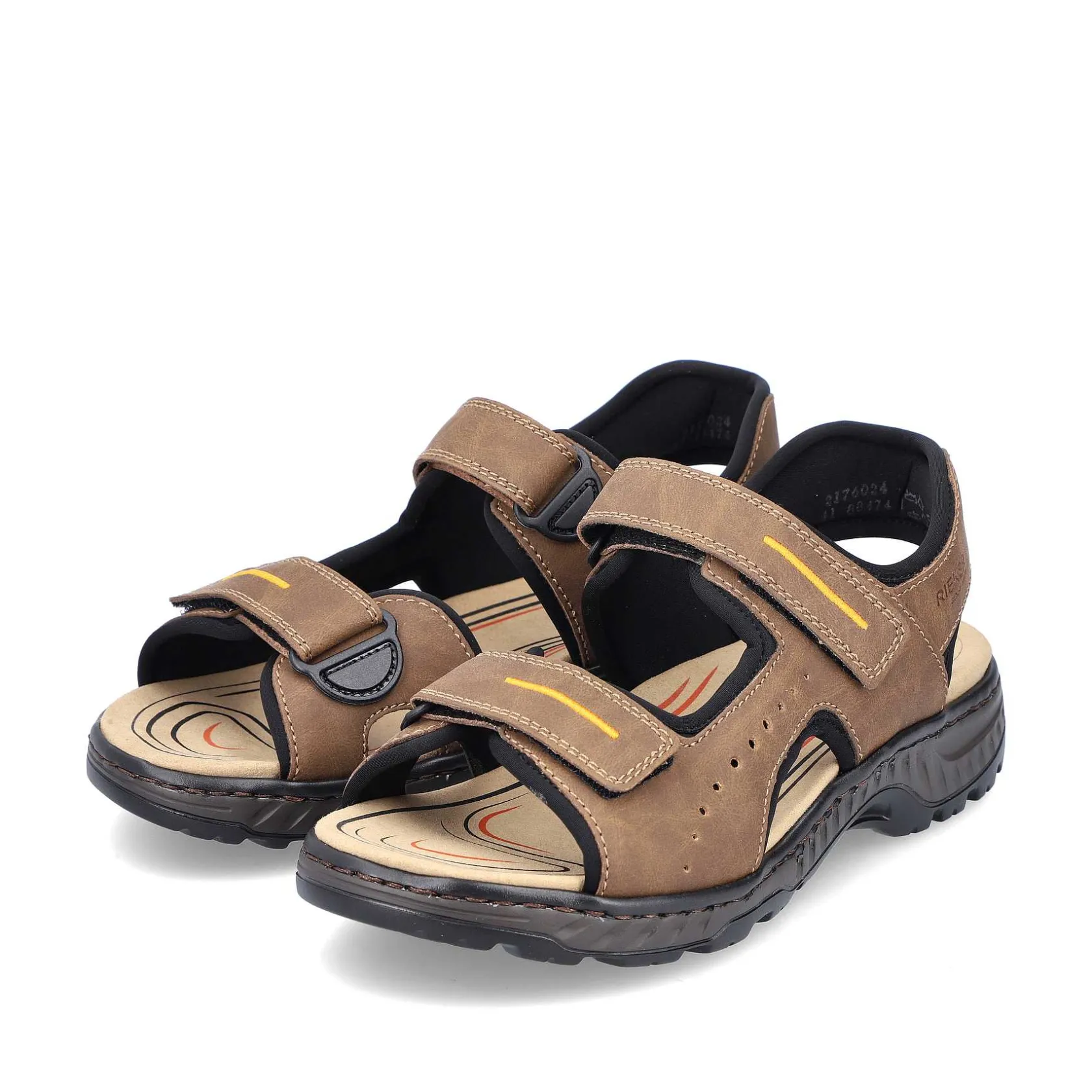 Rieker Sandals-Men'S Trekking Sandals Coffee Brown
