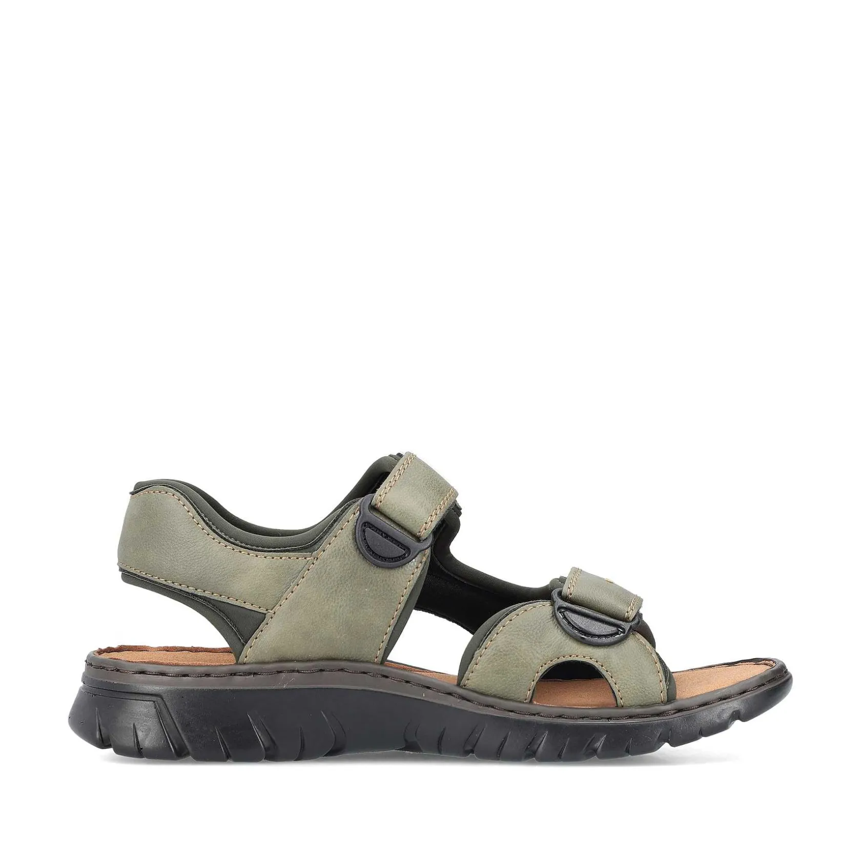Rieker Summer Shoes-Men'S Trekking Sandals Green Gray