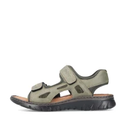 Rieker Summer Shoes-Men'S Trekking Sandals Green Gray