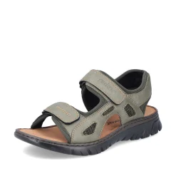 Rieker Summer Shoes-Men'S Trekking Sandals Green Gray
