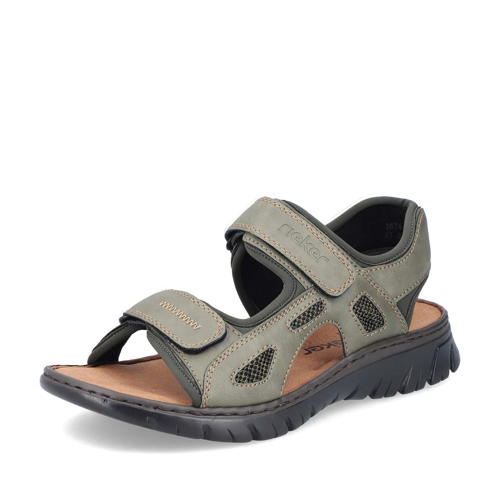 Rieker Summer Shoes-Men'S Trekking Sandals Green Gray