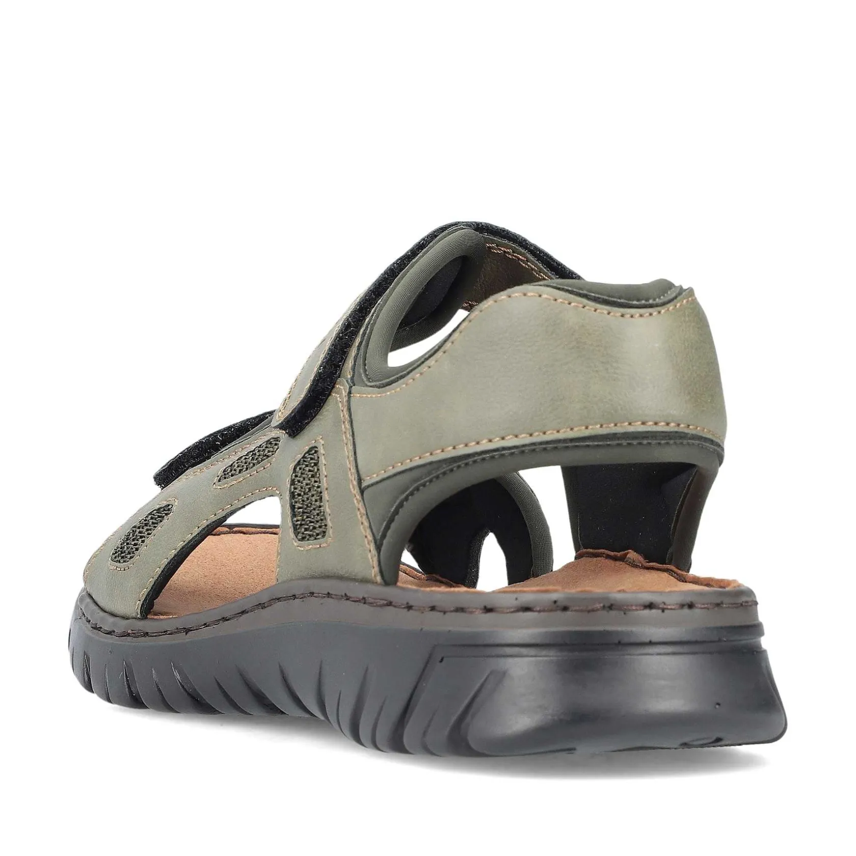 Rieker Summer Shoes-Men'S Trekking Sandals Green Gray