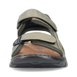 Rieker Summer Shoes-Men'S Trekking Sandals Green Gray