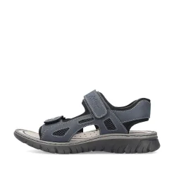 Rieker Summer Shoes-Men'S Trekking Sandals Blue Gray