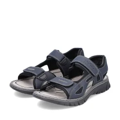 Rieker Summer Shoes-Men'S Trekking Sandals Blue Gray