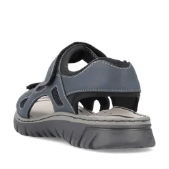 Rieker Summer Shoes-Men'S Trekking Sandals Blue Gray