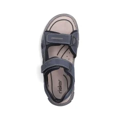Rieker Summer Shoes-Men'S Trekking Sandals Blue Gray