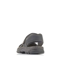 Rieker Sandals-Men'S Trekking Sandals Graphite Black