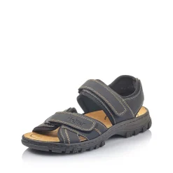 Rieker Sandals-Men'S Trekking Sandals Graphite Black