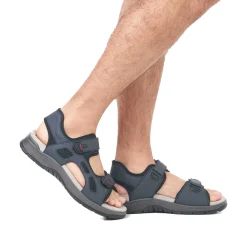 Rieker Summer Shoes-Men'S Trekking Sandals Slate Blue