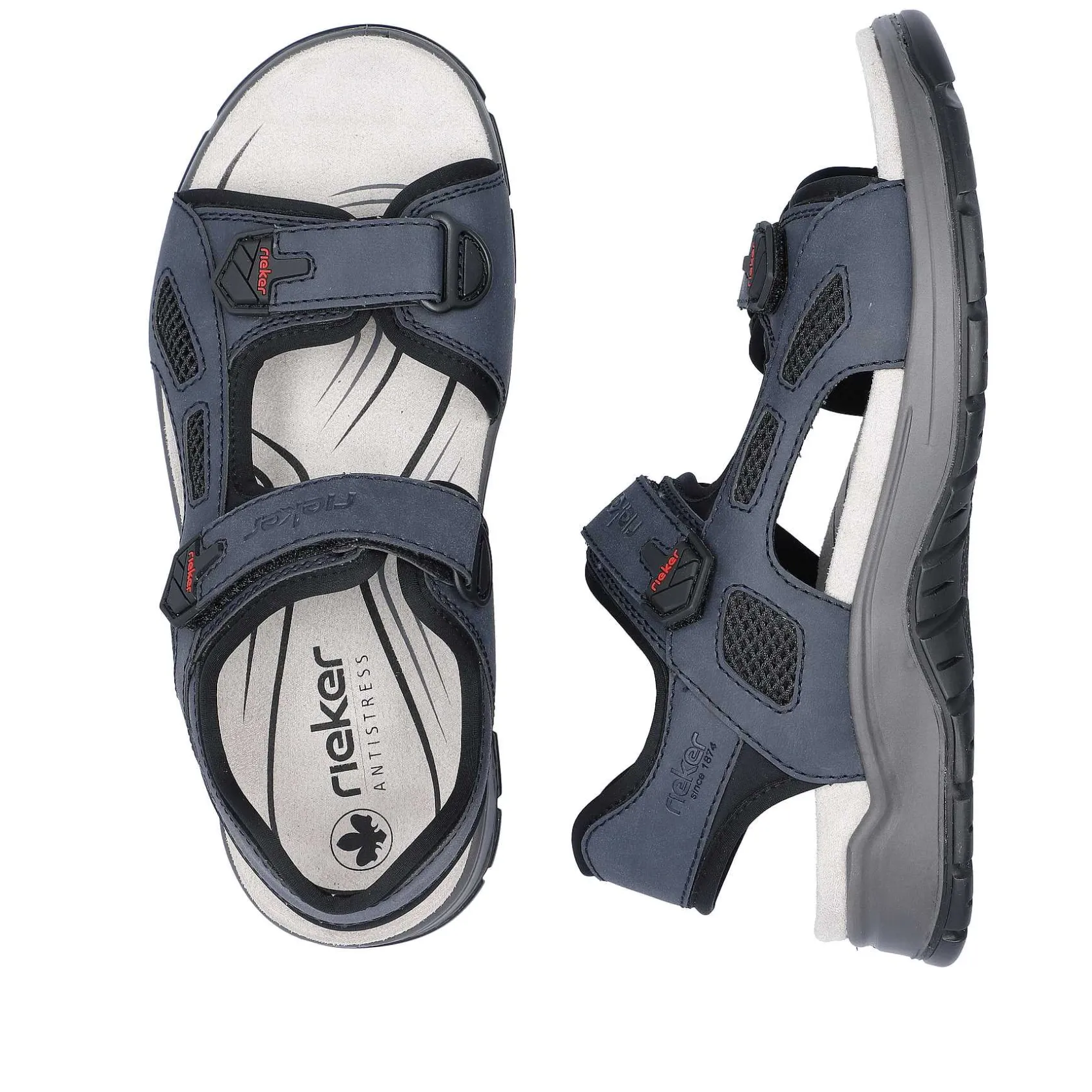 Rieker Summer Shoes-Men'S Trekking Sandals Slate Blue