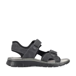 Rieker Summer Shoes-Men'S Trekking Sandals Stone Gray