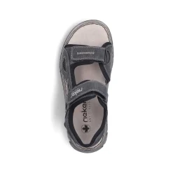 Rieker Summer Shoes-Men'S Trekking Sandals Stone Gray