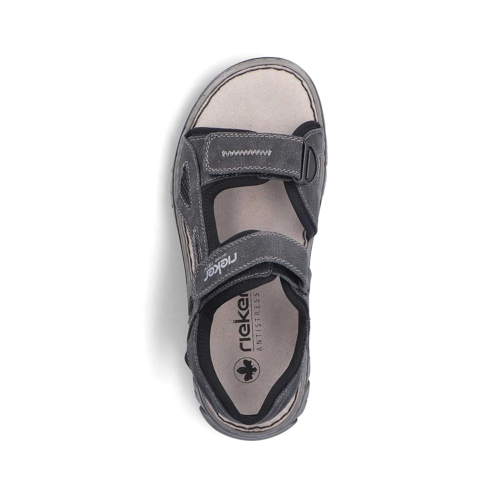 Rieker Summer Shoes-Men'S Trekking Sandals Stone Gray
