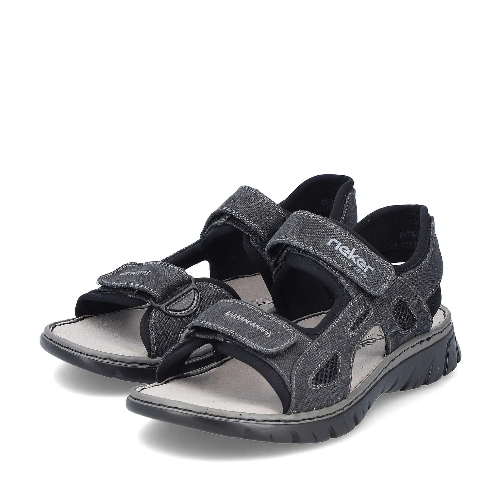 Rieker Summer Shoes-Men'S Trekking Sandals Stone Gray