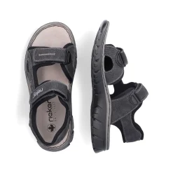Rieker Summer Shoes-Men'S Trekking Sandals Stone Gray