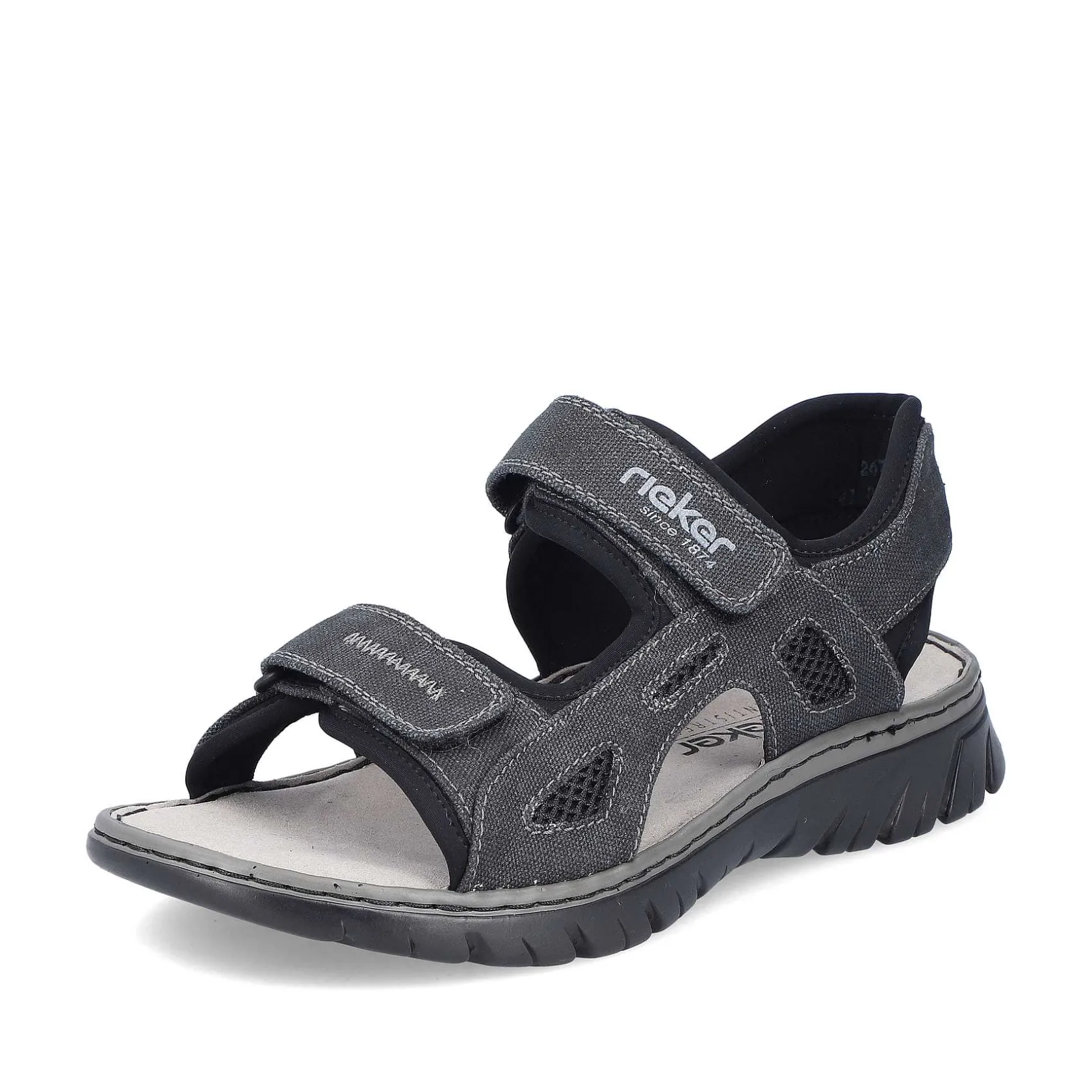 Rieker Summer Shoes-Men'S Trekking Sandals Stone Gray
