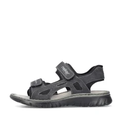 Rieker Summer Shoes-Men'S Trekking Sandals Stone Gray