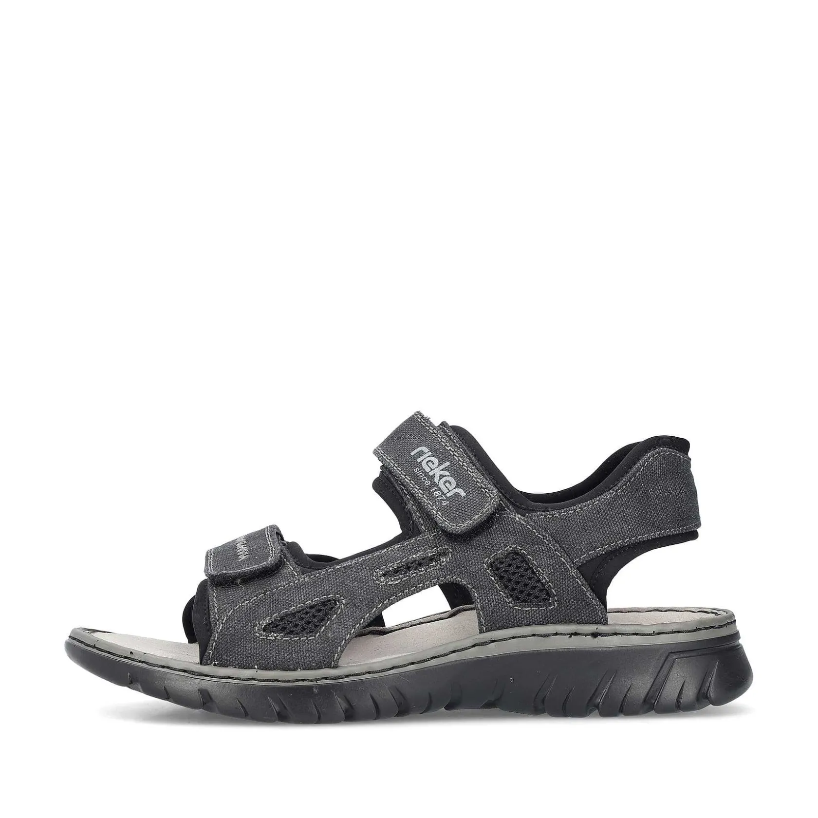 Rieker Summer Shoes-Men'S Trekking Sandals Stone Gray