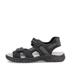 Rieker Sandals-Men'S Trekking Sandals Jet Black
