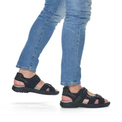 Rieker Sandals-Men'S Trekking Sandals Jet Black