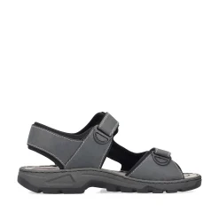 Rieker Sandals-Men'S Trekking Sandals Dark Gray