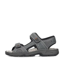 Rieker Sandals-Men'S Trekking Sandals Dark Gray