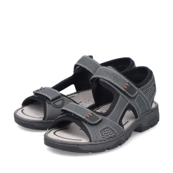 Rieker Sandals-Men'S Trekking Sandals Dark Gray