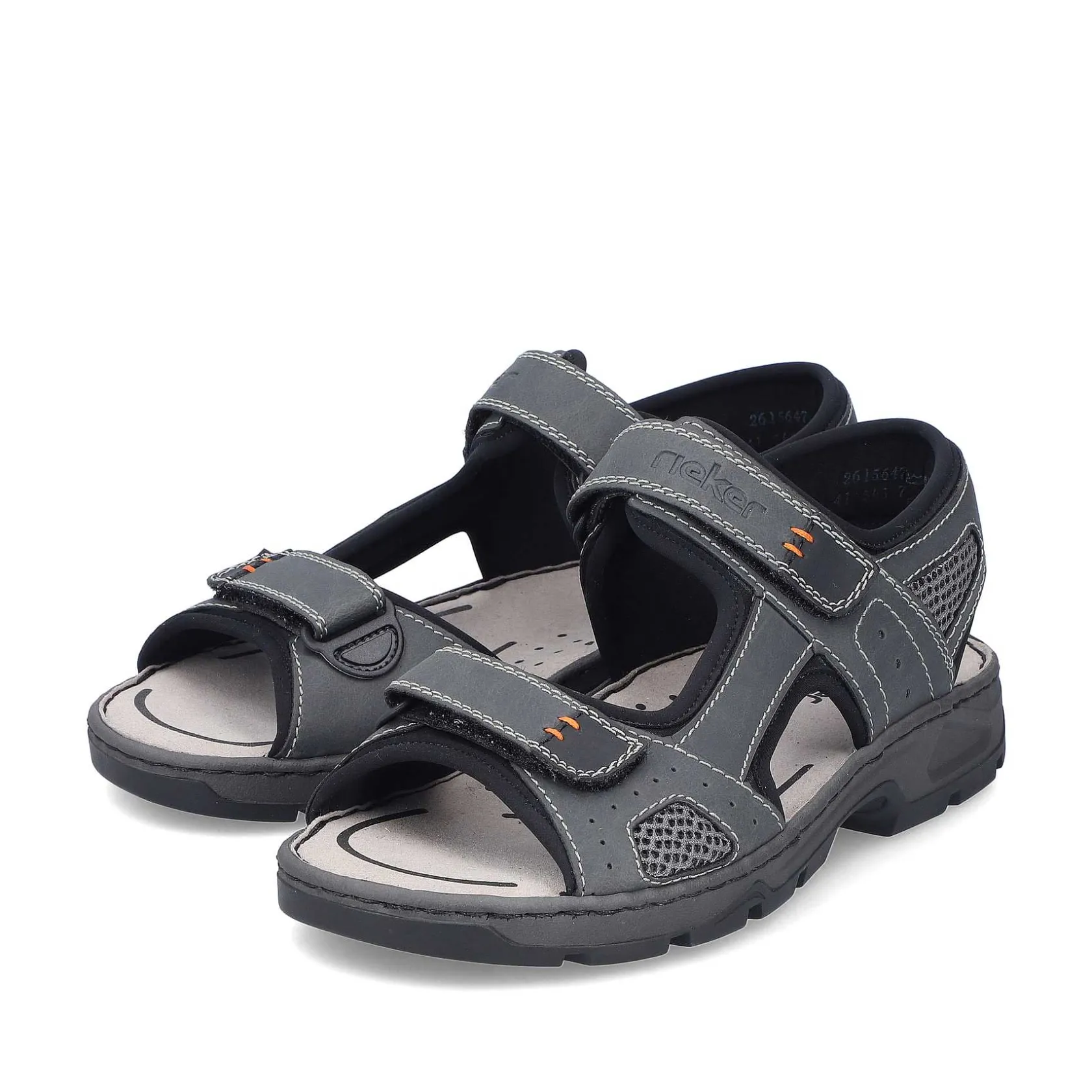 Rieker Sandals-Men'S Trekking Sandals Dark Gray