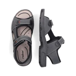 Rieker Sandals-Men'S Trekking Sandals Dark Gray