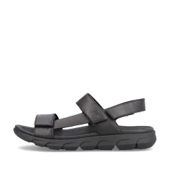 Rieker Sandals-Men'S Trekking Sandals Midnight Black
