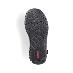 Rieker Summer Shoes-Men'S Trekking Sandals Graphite Black