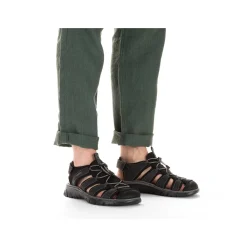 Rieker Summer Shoes-Men'S Trekking Sandals Graphite Black