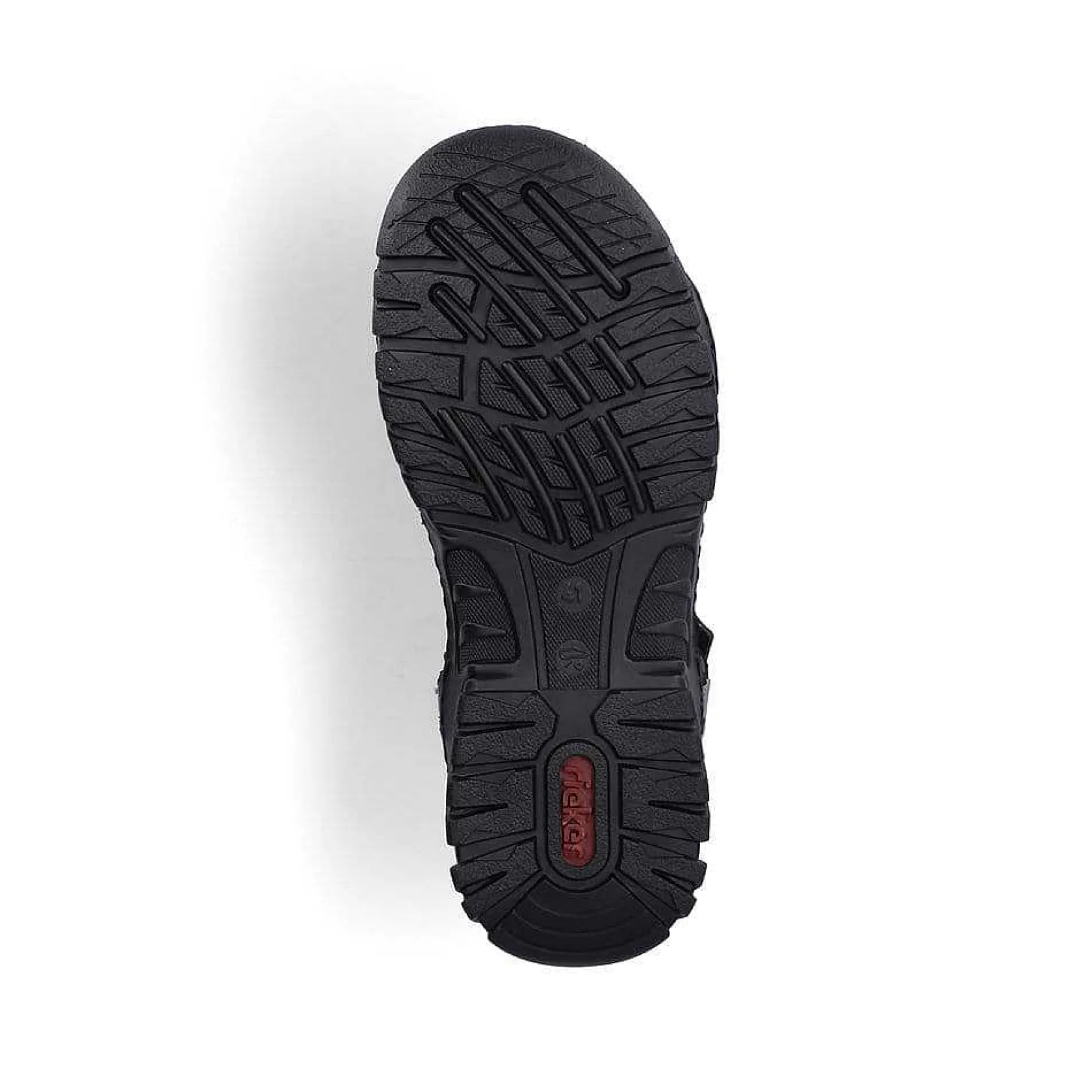 Rieker Sandals-Men'S Trekking Sandals Asphalt Black-Gray
