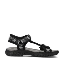 Rieker Sandals-Men'S Trekking Sandals Asphalt Black-Gray