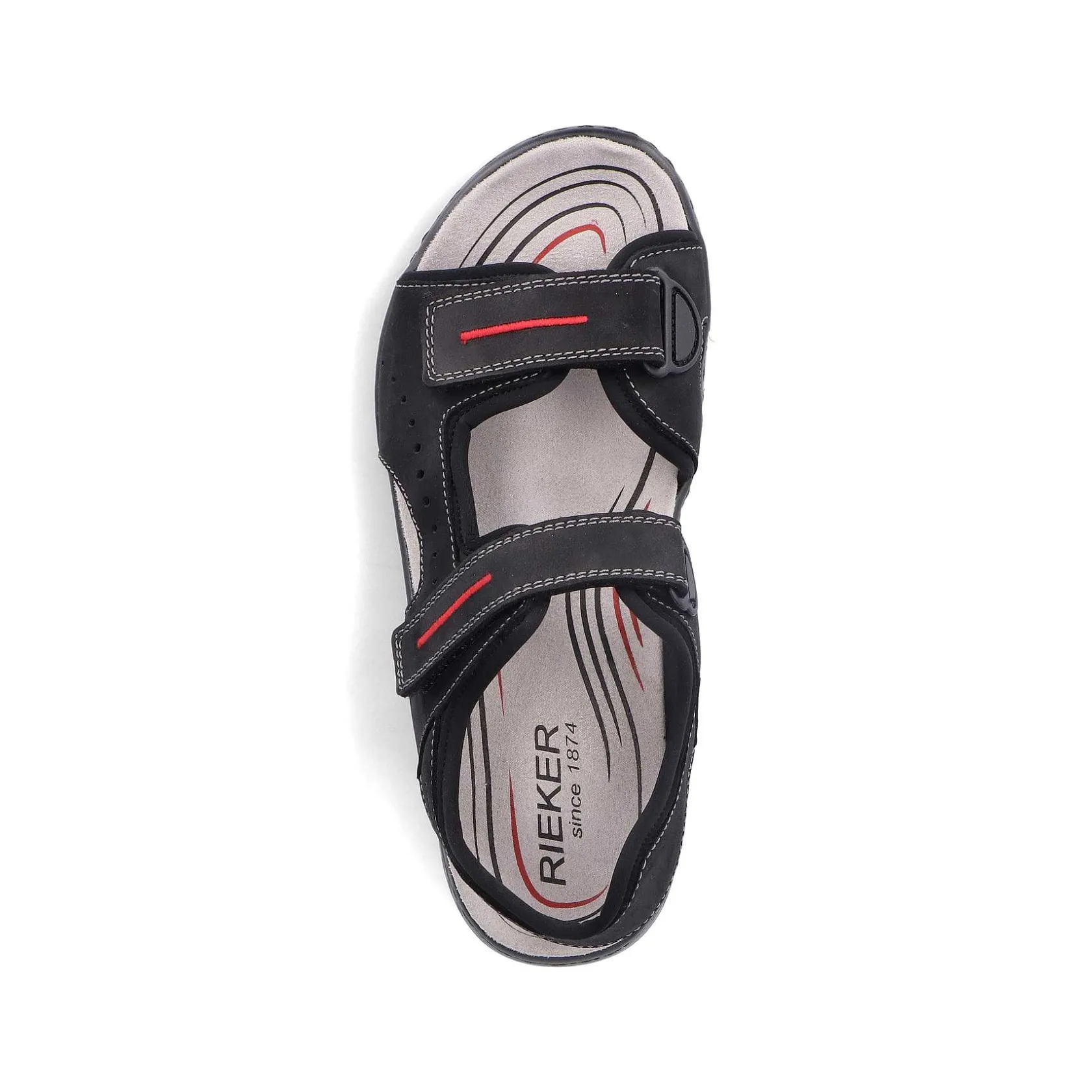 Rieker Sandals-Men'S Trekking Sandals Asphalt Black