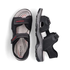Rieker Sandals-Men'S Trekking Sandals Asphalt Black