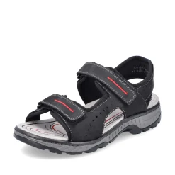 Rieker Sandals-Men'S Trekking Sandals Asphalt Black
