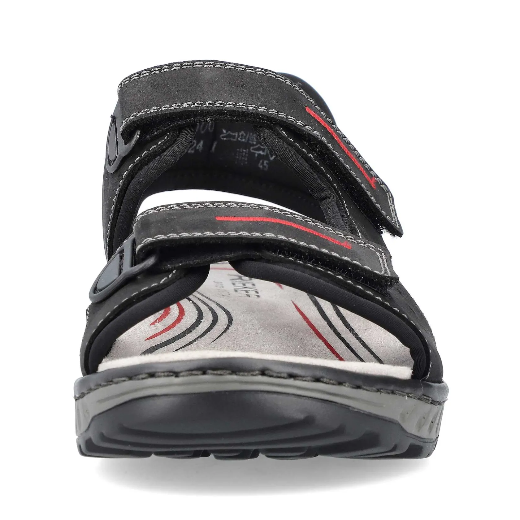 Rieker Sandals-Men'S Trekking Sandals Asphalt Black
