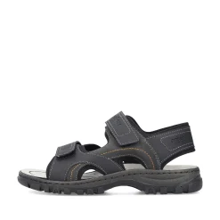 Rieker Sandals-Men'S Trekking Sandals Midnight Black