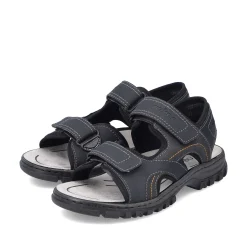 Rieker Sandals-Men'S Trekking Sandals Midnight Black