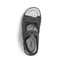 Rieker Sandals-Men'S Trekking Sandals Midnight Black