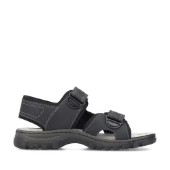 Rieker Sandals-Men'S Trekking Sandals Midnight Black