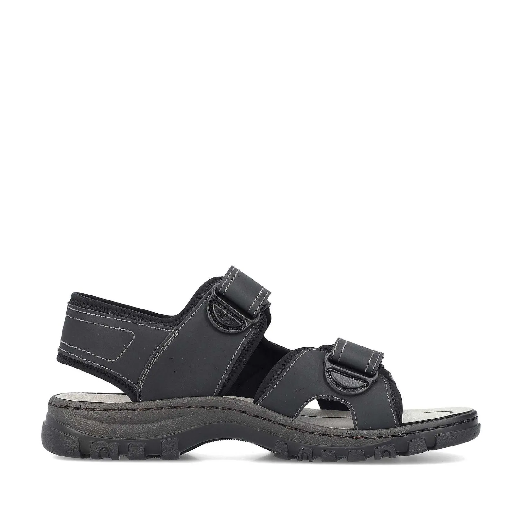 Rieker Sandals-Men'S Trekking Sandals Midnight Black