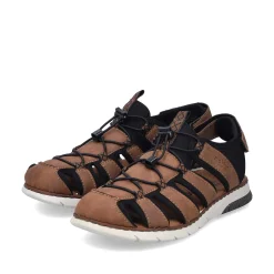 Rieker Sandals-Men'S Trekking Sandals Nut Brown