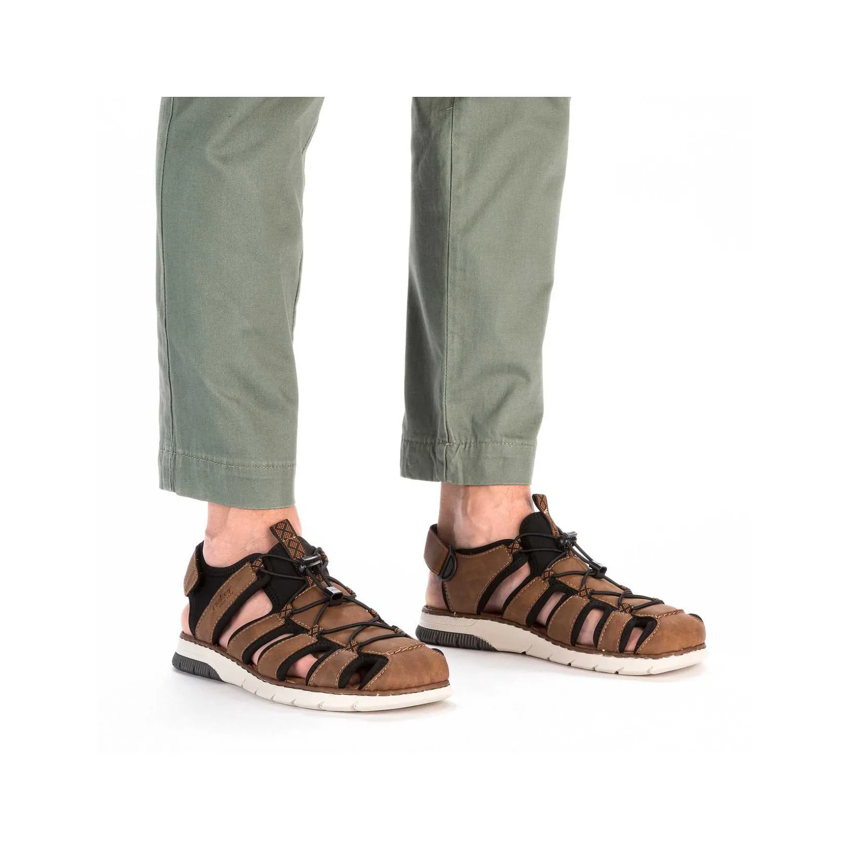 Rieker Sandals-Men'S Trekking Sandals Nut Brown