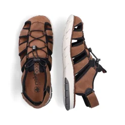Rieker Sandals-Men'S Trekking Sandals Nut Brown