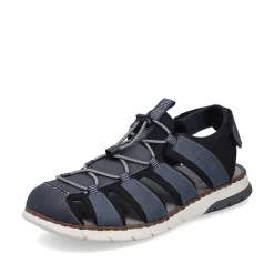 Rieker Summer Shoes-Men'S Trekking Sandals Steel Blue