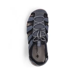 Rieker Summer Shoes-Men'S Trekking Sandals Steel Blue