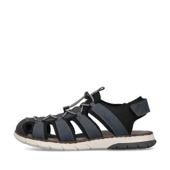 Rieker Summer Shoes-Men'S Trekking Sandals Steel Blue